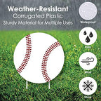 Big Dot of Happiness Batter Up - Baseball Lawn Decorations - Outdoor Baby Shower or Birthday Party Yard Decorations - 10 Piece - Image 5