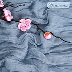 YMHPRIDE 12 Pack Cheesecloth Table Runner 35x120in Dusty Blue Table Runner - Image 3
