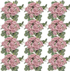 12 Bundles Dusty Pink Artificial Peonies Silk Flowers Bulk by Nagobi