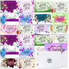 Eilyliafe 160 Piece Bulk Set of 4x6 Blank Thank You Cards with Envelopes & Stickers - 32 Watercolor Floral Designs for Small Business, Wedding, Funeral, Baby Shower, Graduation & Thanksgiving by Eilyliafe