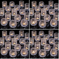 DARJEN Clear Votive Candle Holders Set of 36- Round Glass Candle Holders Bulk for Tea Light Candle, Embossed Candle Votives for Wedding Centerpiece, Various Parties & Home Decor (Pack of 4) by DARJEN