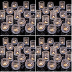 DARJEN Clear Votive Candle Holders Set of 36- Round Glass Candle Holders Bulk for Tea Light Candle, Embossed Candle Votives for Wedding Centerpiece, Various Parties & Home Decor (Pack of 4) by DARJEN