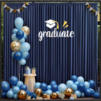 Wrinkle Free 20ft×10ft Navy Blue Backdrop Curtains for Parties, 4 Panels 5×10ft Thick Silky Polyester Navy Photo Backdrop Drapes Curtains for Graduation Party Birthday Baby Shower Wedding Photography - Image 6