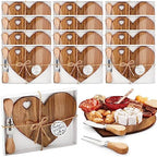 Patelai 12 Set Bridal Shower Game Prize Heart Cheese Board, Acacia Color by Patelai