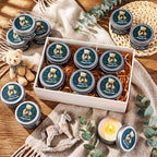 WILLBOND 24 Pcs Tartan Plaid Bear Baby Shower Candle Favor Fruit Scented - Image 3