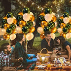 Cicicooie 2 Set Green and White Centerpieces Balloon Holder Decoration Balloon Stand Kit for Floor with String Light for Wedding Adult Birthday Party Bachelor Party Opening Nature Forest Theme Party - Image 4