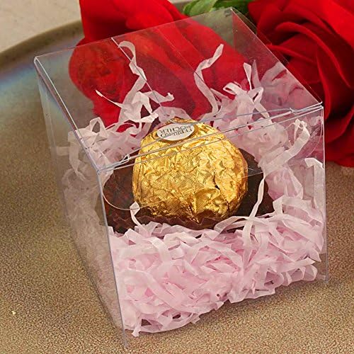 Lucky Monet 25/50/106 Packs Clear Gift Boxes, Clear PET Plastic Boxes Transparent Packing Box Favor Square Boxes for Thanksgiving, Christmas, Wedding, Party, Birthday, Candy, Coffee & Tea, Jewelry - Image 4
