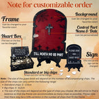 Personalized Gothic Halloween Wedding Guest Book Alternative Tombstone Box - Image 6
