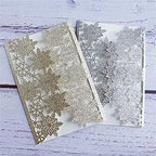 50 Piece Winter glitter snowflake invitation cards for wedding, bridal shower, baby shower, birthday, Christmas party and more (Silver) - Image 3