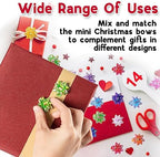 110 Pcs Decorate Supplies Shiny Red Bows for Gift Wrapping, 1 in Mini Gift Wrap Bows for Xmas Decor, Hanukkah, Birthdays, Weddings, Bridal Showers, Baby Showers Occasion (Rainbow Red 110 Pcs Set) - Image 3
