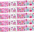PerKoop 100 Pack Pocket Tissues Travel Slim Packs Small Facial Tissues Wallet Size Toilet Paper for Travel Guest Wedding Supplies, 4 Styles(Flower Travel) by PerKoop