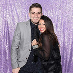 8ft x 8ft Light Purple Sequin Backdrop for Wedding Baby Shower Decorations - Image 3