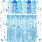 Soulchen 20 Pcs Jellyfish Lantern with Curtain Bubble Streamer, Blue by Soulchen