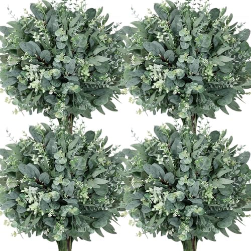 Serwalin 260PCS Mixed Eucalyptus Stems Bulk, Faux Greenery Stems by Serwalin