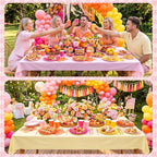Mimorou 354 Pcs Pink Orange Yellow Plate and Napkins, Sunset Tableware Set - Image 6