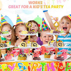 6 Sets of 3 Tier Tea Party Cupcake Stand, White Plastic Cupcake Dessert Plates Square Display Trays for Cake Fruit Candy Display Tower for Wedding Birthday Baby Shower Decorations - Image 6