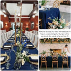 4 Pack Rectangle Tablecloth 90x132Inch Navy Blue Washable Polyester Table Cover for Wedding Dining Table Buffet Parties Banquet Decoration（Navy Blue） - Image 5