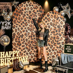 Leopard Print Arch Backdrop Cover Set, 7.2FT & 6FT Wrinkle-Free Spandex Fitted Chiara Backdrop Stand Covers for Baby Shower Birthday Party Wild Animal Theme Photo Booth Decor - Image 4