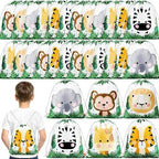 Ferraycle 30 Pack Safari Drawstring Bags Animals Jungle Gift Party Favors Wildlife Goodie Treat Bags for Holiday Birthday Christmas Party Baby Shower, 9.8 x 11.8 Inch by Ferraycle