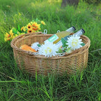 Wicker Picnic Baskets with Handles.Kingwillow. (Natural) - Image 6