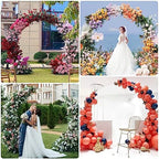 Asee'm Round Backdrop Stand 8.5FT White Wedding Arch Metal Circle Balloon - Image 6