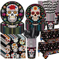 Ceenna 452 Pcs Day of the Dead Party Supplies Serve 50, Plates Napkins Cups by Ceenna