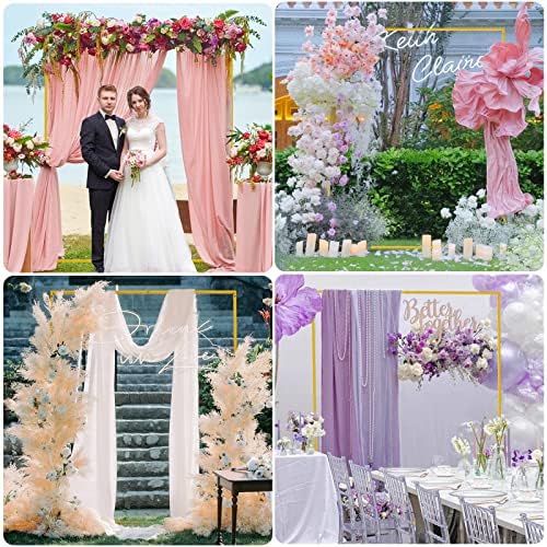 Fomcet Square Backdrop Stand Metal Gold 6.6FT x 5.2FT Wedding Arch Stand - Image 5