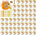 GIVAMEIHF Mini Glass Honey jars-1.5oz,60 pcs Hexagon Small Honey Jars,Bee Stickers,Tags,Jutes Rope,Mini Honey Jars with Lids,Perfect for Jams,Baby Shower,Wedding Favors,Party Favors(No Dippers) by GIVAMEIHF