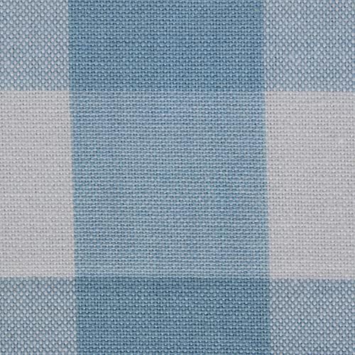 DII Buffalo Check Collection, Classic Farmhouse Tablecloth, 70" Round, Light Blue & White (Pack of 12) - Image 2