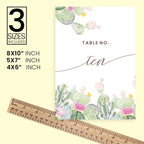 Cactus Design Table Number Cards Double Sided Party Table Numbers for Reception Baby Shower Anniversary Birthday Bridal Party 5x7 100 Pcs - Image 4
