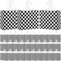 Abbylike 30 Pcs Checkered Racing Gift Bags Bulk, Large Reusable Tote Bags by Abbylike
