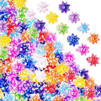 110 Pcs Iridescent Bright Bows for Gift Wrapping, 1 in Mini Gift Wrap Bows for Christmas Decorations, Hanukkah, Birthdays, Weddings, Bridal Showers, Baby Showers Occasion (Rainbow Color) by PendantofLuck