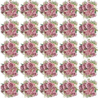 Peonies Artificial Flowers Bulk, 24 Bundles - Dusty Rose by Scawim