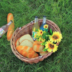 Wicker Picnic Baskets with Handles.Kingwillow. (Brown) - Image 5