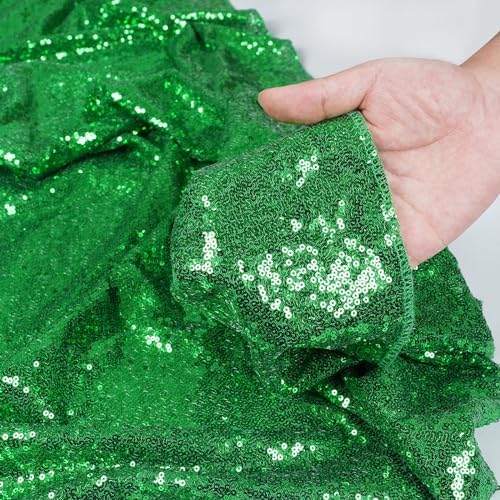 Poise3EHome Green Sequin Backdrop Curtains, 4 Panels 2FTx8FT Glitter Background for Party Birthday Party Baby Shower Wedding Christmas Thanksgiving Halloween Holiday Festival Decor - Image 5