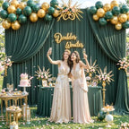 40ft x 15ft Emerald Green Wrinkle Free Backdrop Curtains for Wedding Party Backdrops Curtain Drapes Fabric Decorations Photo Back Drop Cloth for Baby Shower Photography Stage Reception - Image 3