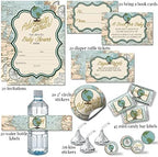 Amanda Creation Adventure Awaits Baby Shower Bundle for 20, Invitations, Diaper Raffle, Book Request Cards, Stickers & Labels - Image 2