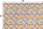 Jillson & Roberts 20" x 30" Printed Gift Tissue, Celebration Streamers (24 Folded Sheets) - Image 3