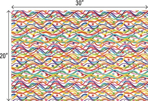 Jillson & Roberts 20" x 30" Printed Gift Tissue, Celebration Streamers (48 Folded Sheets) - Image 3