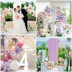 Wokceer Wedding Arch Backdrop Stand 6FT,5FT,4FT Gold Metal Arch Stand Set - Image 6