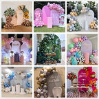 Yellow Solid Color Stretchy Arched Stand Cover for Birthday Party Decoration Baby Shower Banquets Wedding Arched Backdrop Props NO-142-3x5ft - Image 4
