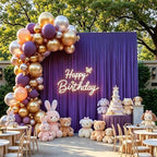 Gallety Purple Backdrop Curtains 30FT x 10FT, Fabric Backdrop Curtains for Parties, Polyester Photo Backdrop Drapes for Wedding, Birthday, Graduation, Engagement & Celebration Decorations - Image 6