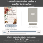 Amanda Creation Western Bridal Shower Invitations Personalized for Her, 30 5x7 Bridal Shower Invitations with Envelopes, Rustic Cowboy Boot Floral - Image 7