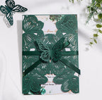 50Pcs Personalized Wedding Invitation Cards Laser Cut Hollow Butterfly with Ribbons Dark Green Invitation Kits with Envelopes and RSVP Cards For Wedding Baby Shower Birthday Quinceanera Invitation by HomeKitchen