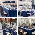 4 Pack Rectangle Tablecloth 90x156Inch Navy Blue Polyester Table Cover for Wedding Dining Table Buffet Parties Banquet Decoration（Navy Blue） - Image 6