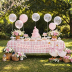 Pink Gingham Tablecloth Rectangle, Cotton Linen Plaid, 55x90 Inch - Image 7