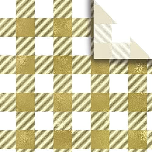 Jillson Roberts 20" x 30" Printed Christmas Gift Tissue, Classy Plaid (48 Folded Sheets) by JillsonRoberts