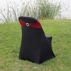 50pcs Stretch Spandex Chair Sashes for Wedding Party Banquet Decoration Elastic Bulk Chair Cover(Burgundy Maroon) - Image 4