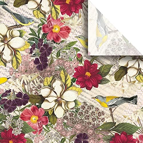 Jillson Roberts 20" x 30" Printed Floral Gift Tissue Gift Wrapping Supplies, Botanic, 48 Folded Sheets by JillsonRoberts