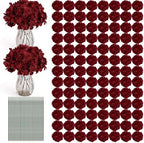 Auihiay 204Pcs Burgundy Hydrangea Artificial Flowers Bulk, Silk Hydrangeas by Auihiay